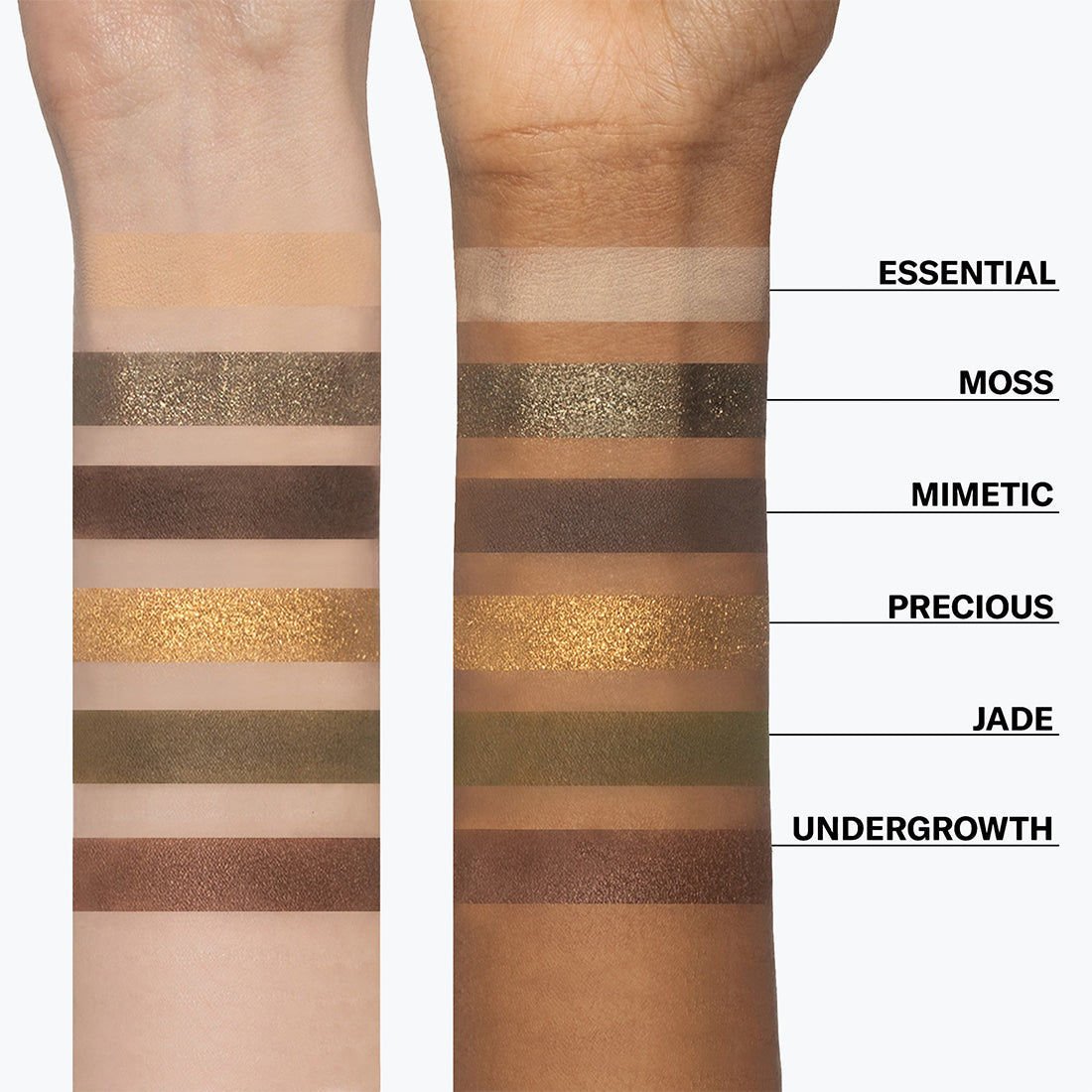 Bare Harmony Palette 6 Ombretti 205 Hidden Green_MES507205_MESAUDA-3