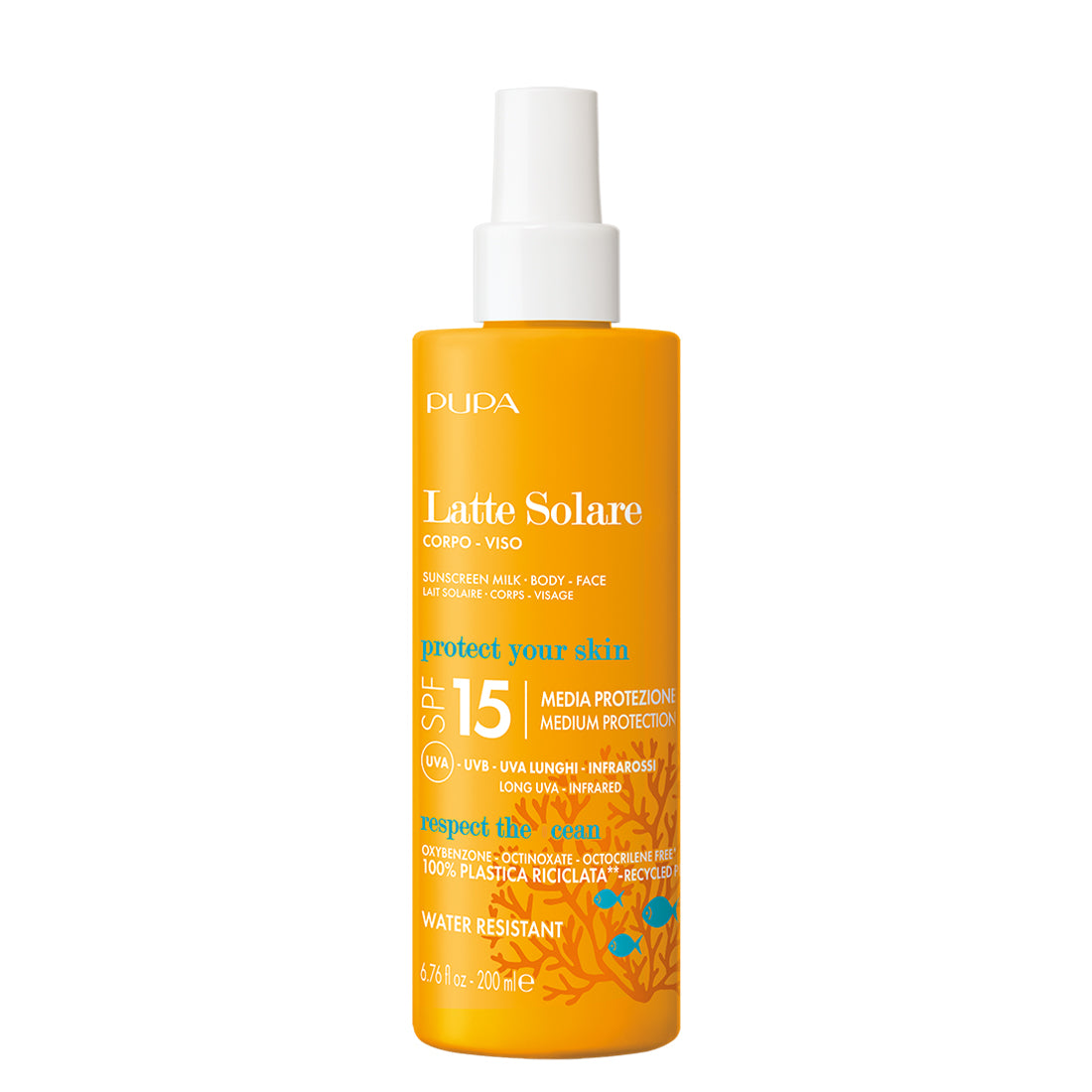 Latte Solare Corpo e Viso 200 ML SPF 15_PUP2TA083B001_Pupa
