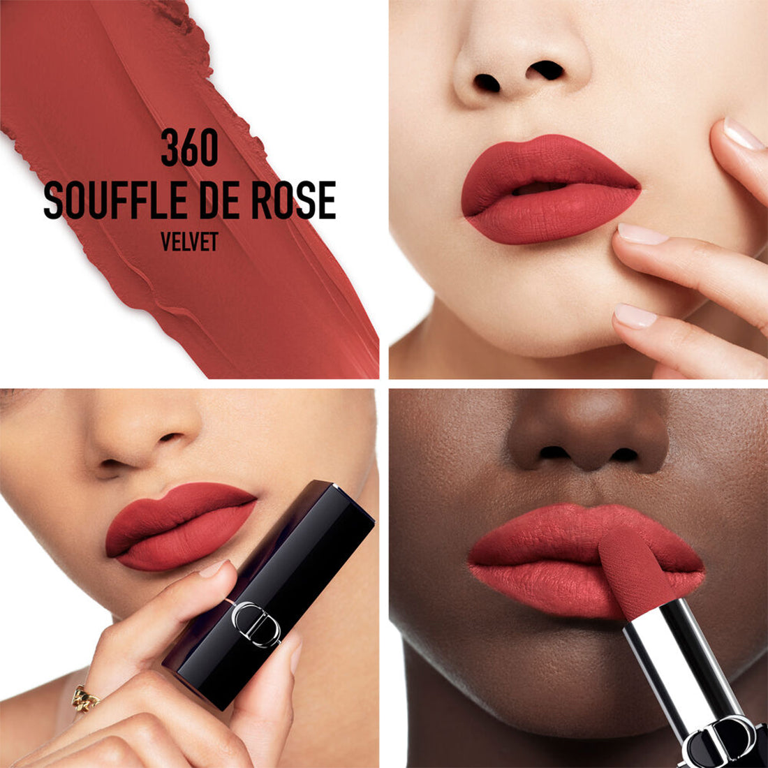 Rouge Dior Rossetto comfort e lunga tenuta finish Velvet 360 Souffle de Rose_CDC035600360_Dior-2