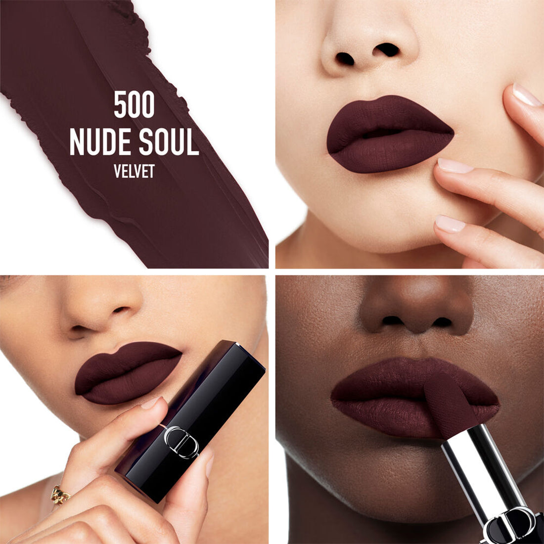 Rouge Dior Rossetto comfort e lunga tenuta finish Velvet 500 Nude Soul_CDC035600500_Dior-2