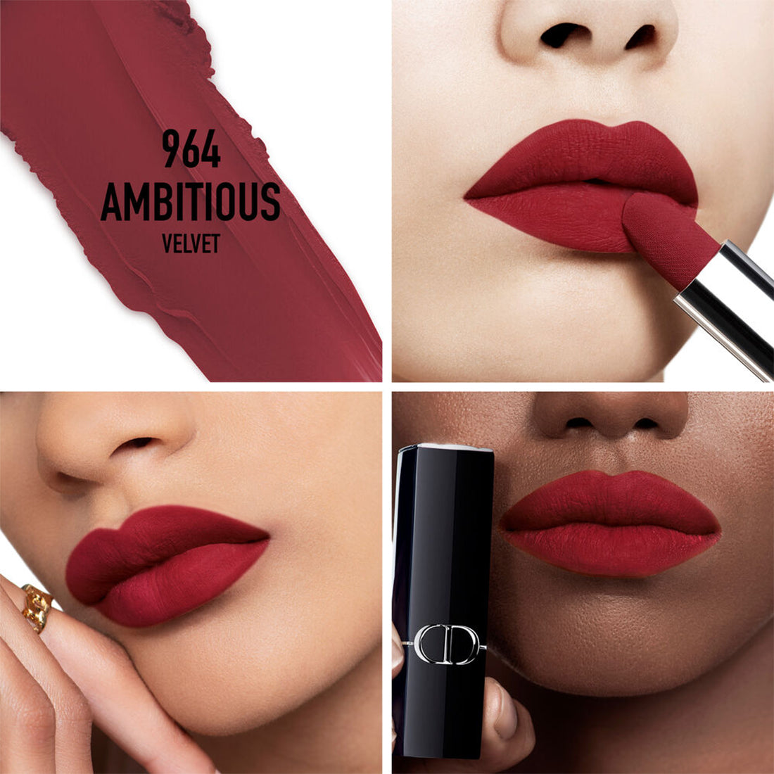 Rouge Dior Rossetto comfort e lunga tenuta finish Velvet 964 Ambitious_CDC035600964_Dior-2