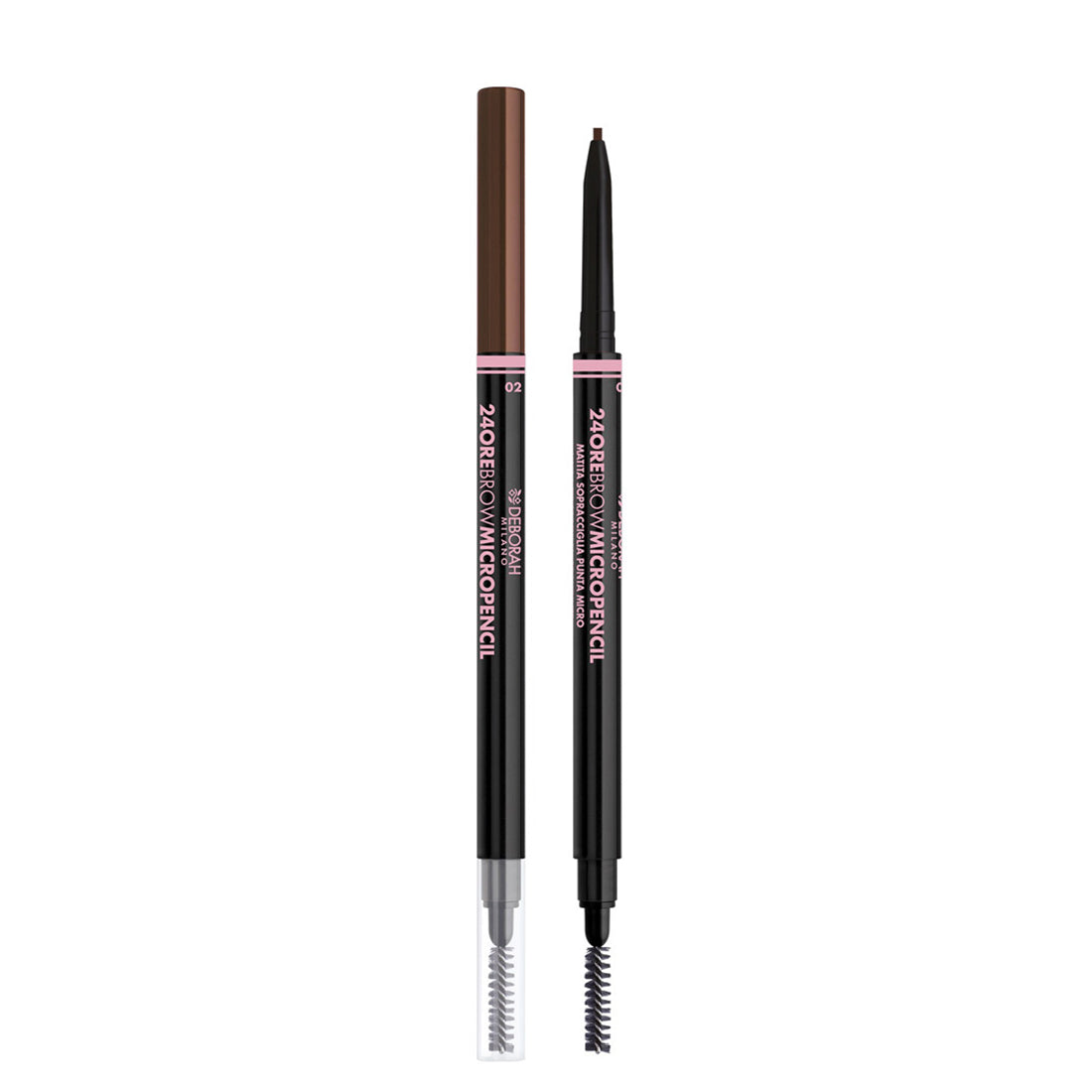 24Ore Brow Micropencil Matita Micro Sopracciglia 02 Light Brown_DEB8742_Deborah