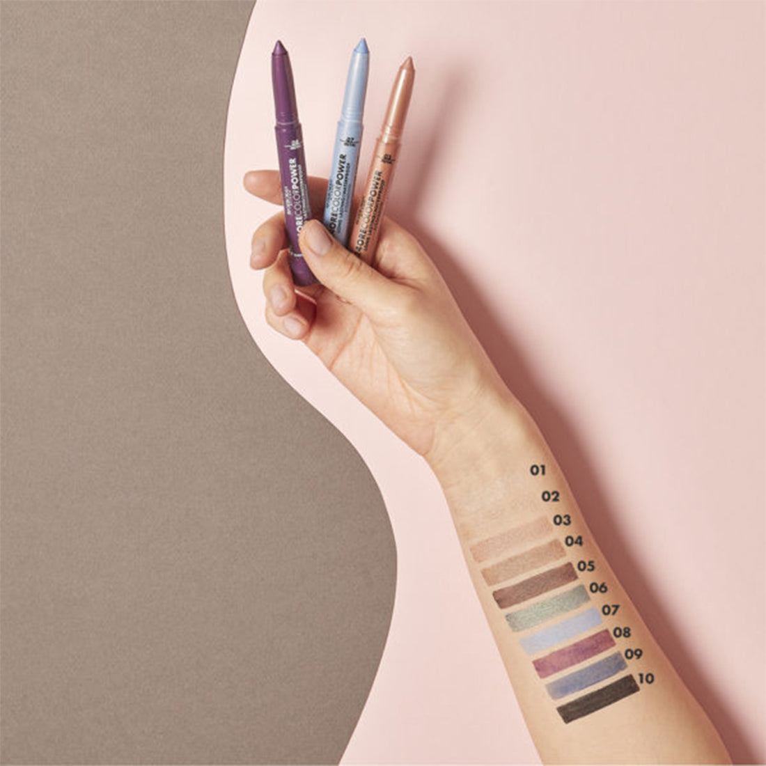 24Ore Color Power Long Lasting & Waterproof Eyeshadows Ombretto Stick 03 Rose Bronze_DEB86578_Deborah-3