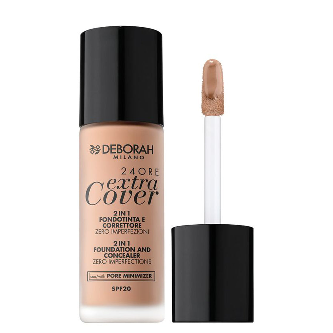 24Ore Extra Cover 2in1 Fondotinta Correttore Zero Imperfezioni 04 Apricot_DEB008460_Deborah