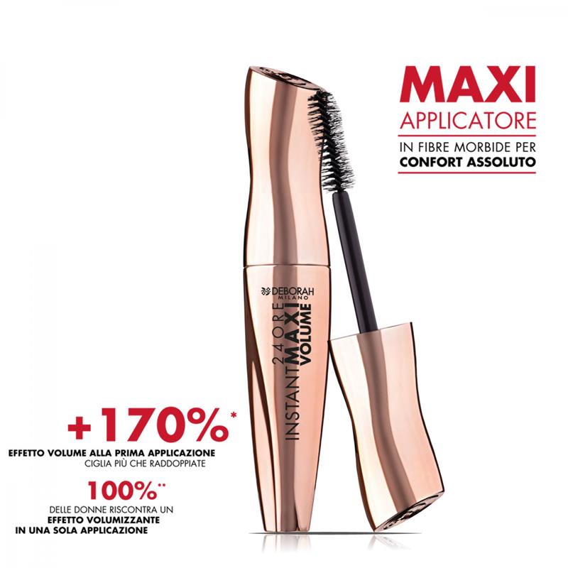24Ore Instant Maxi Volume Waterproof  Mascara Olio Melograno e Cheratina_DEB7148_Deborah-3