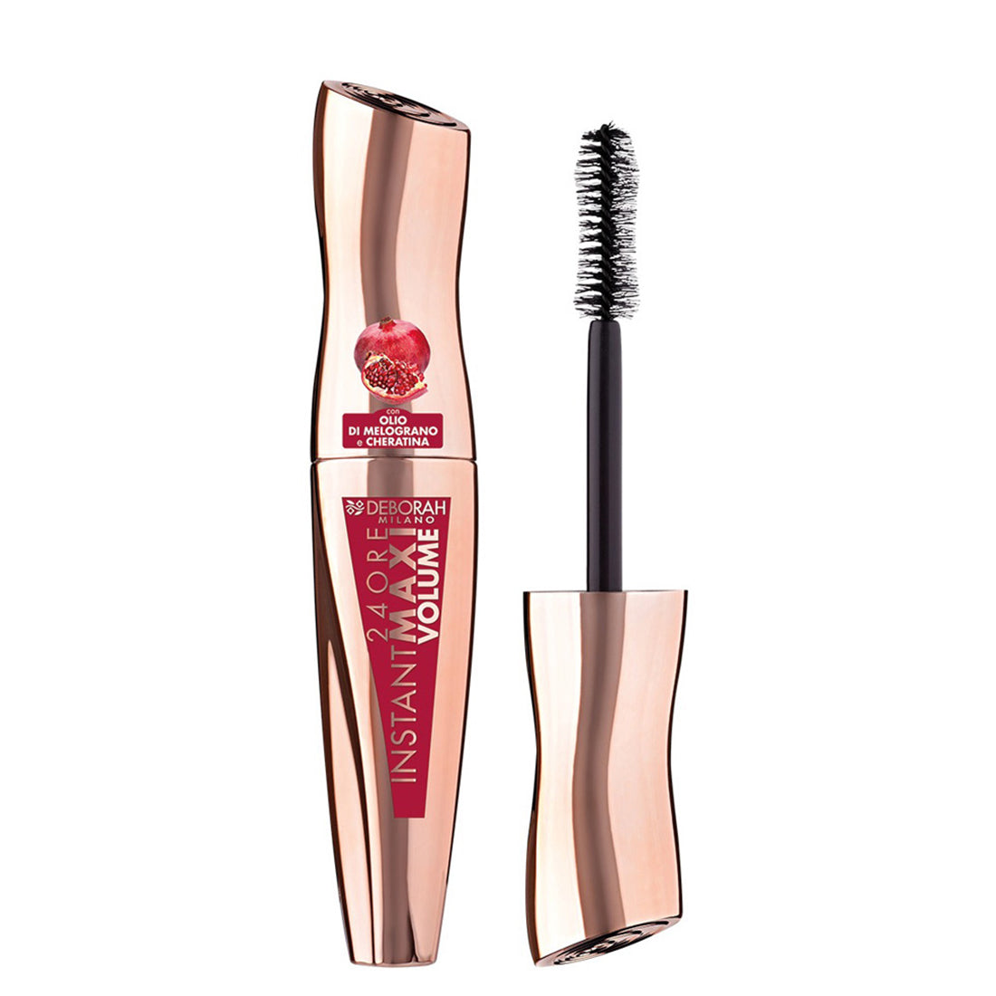 24Ore Instant Maxi Volume Waterproof  Mascara Olio Melograno e Cheratina_DEB7148_Deborah