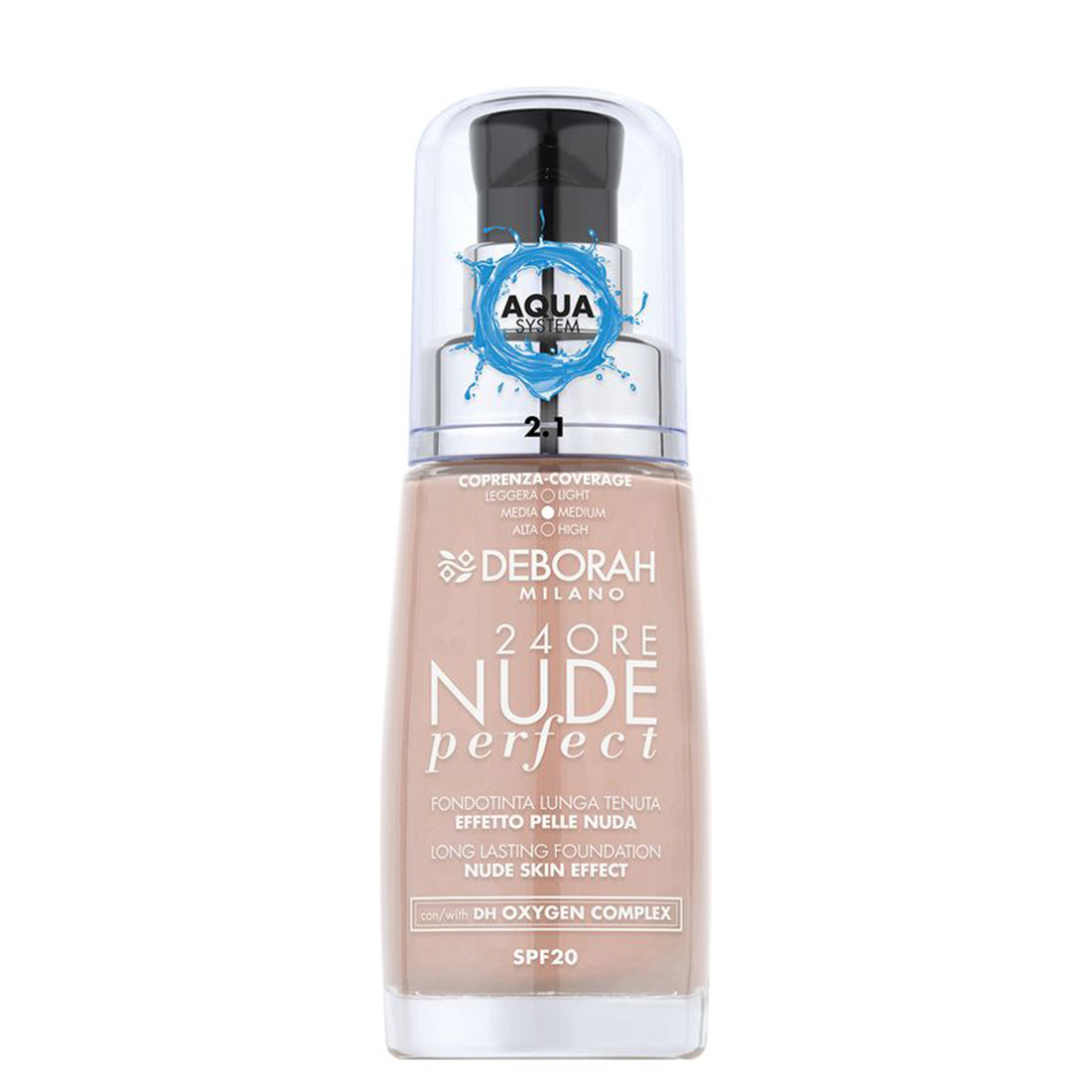 24Ore Nude Perfect Fondotinta Lunga Tenuta Effetto Pelle Nuda 2.1 Vanilla_DEB37699_Deborah