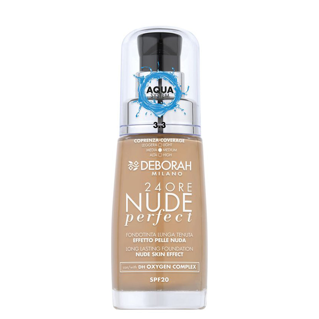 24Ore Nude Perfect Fondotinta Lunga Tenuta Effetto Pelle Nuda 3.3 Gold_DEB77057_Deborah