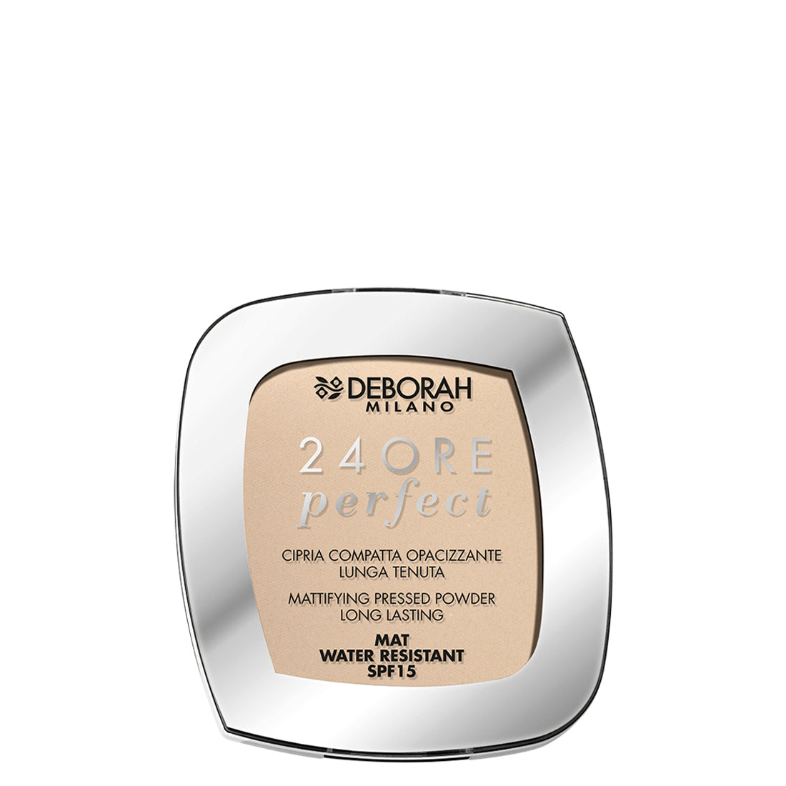 24Ore Perfect Cipria Compatta Opacizzante Lunga Tenuta 01 Light Beige_DEB12221_Deborah
