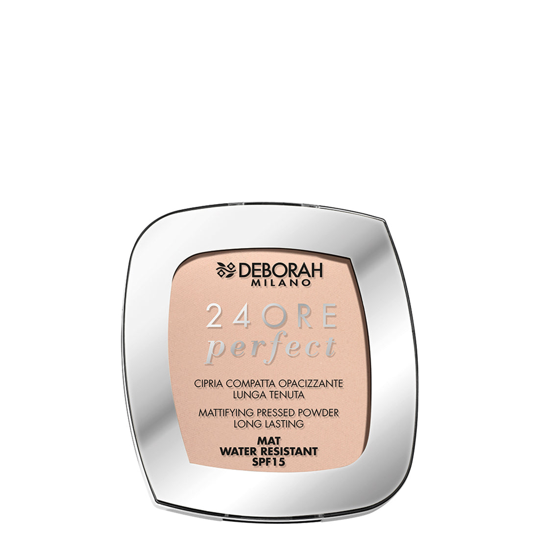24Ore Perfect Cipria Compatta Opacizzante Lunga Tenuta 02 Light Rose_DEB12321_Deborah