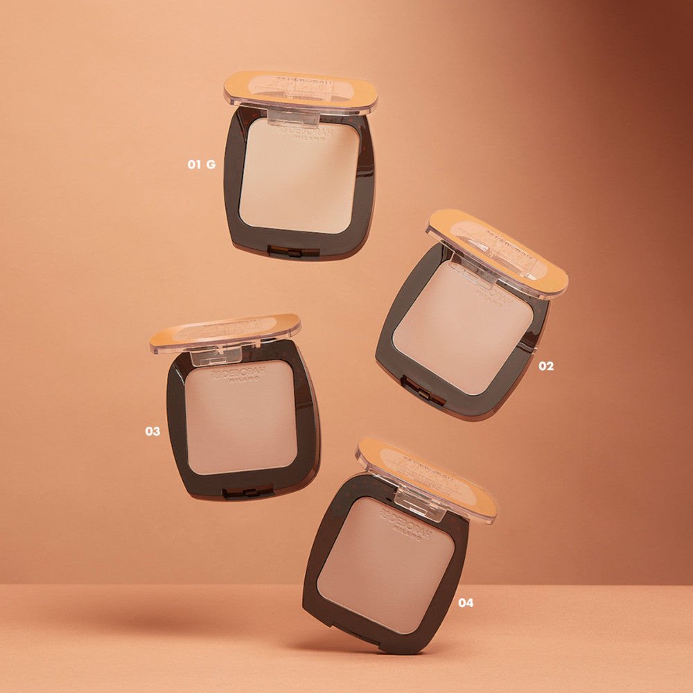 24Ore Perfect Fondotinta Compatto Lunga Tenuta 01 Light Beige_DEB019021_Deborah-4