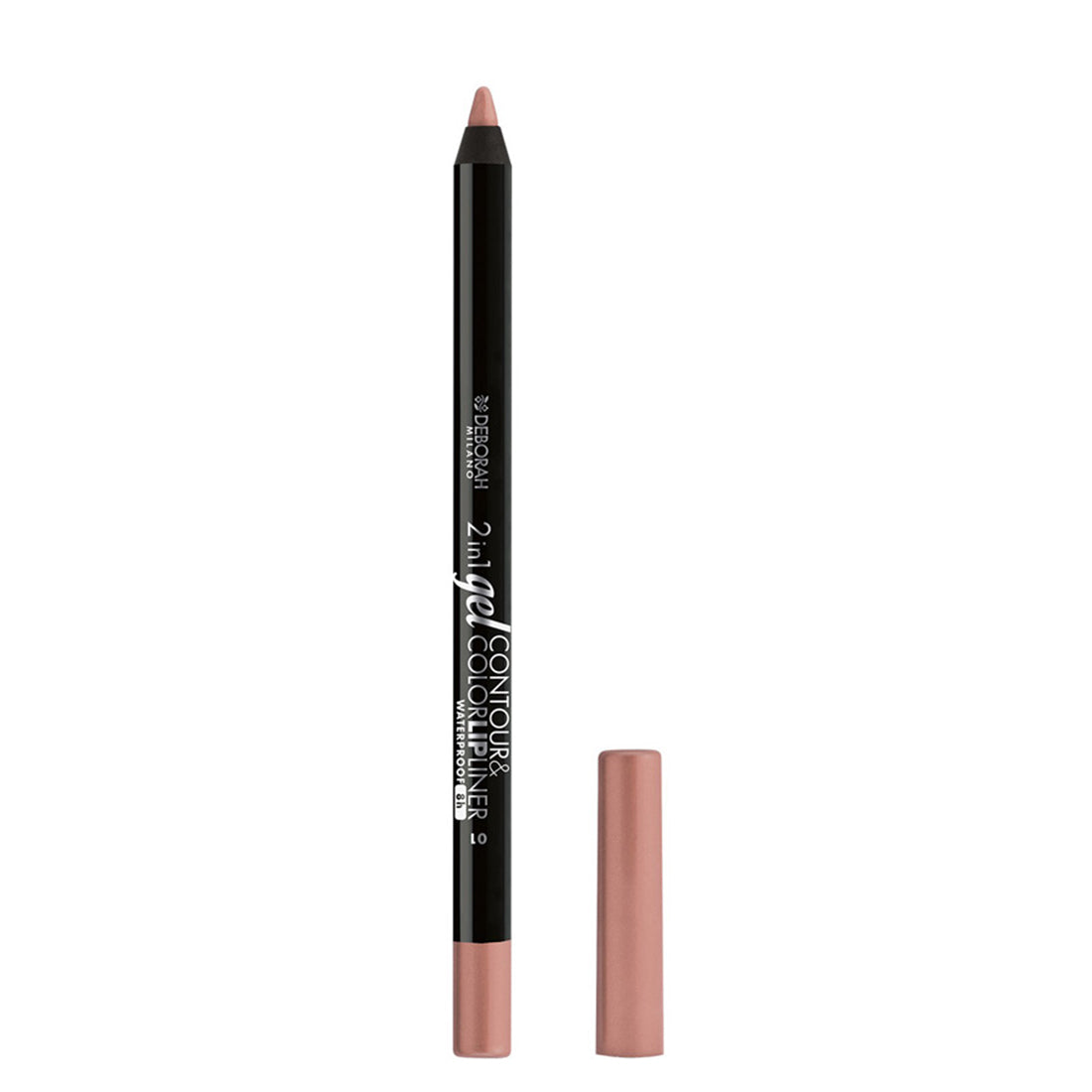 2in1 Contour&Color Lip Liner Waterproof Matita Labbra Effetto Gel  01 Nude Rose_DEB009624_Deborah