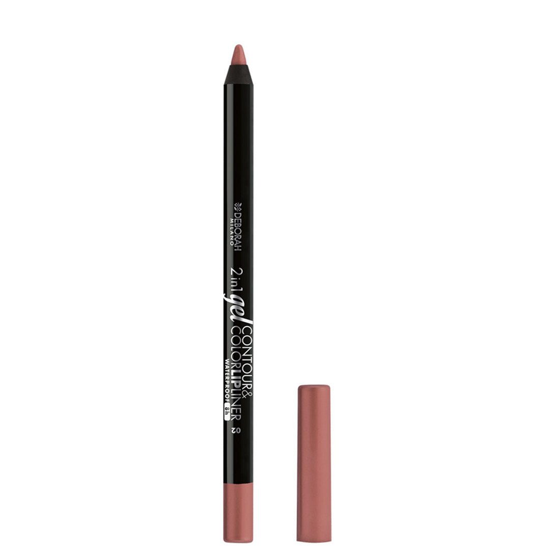 2in1 Contour&Color Lip Liner Waterproof Matita Labbra Effetto Gel  02 Nude Brown_DEB009625_Deborah