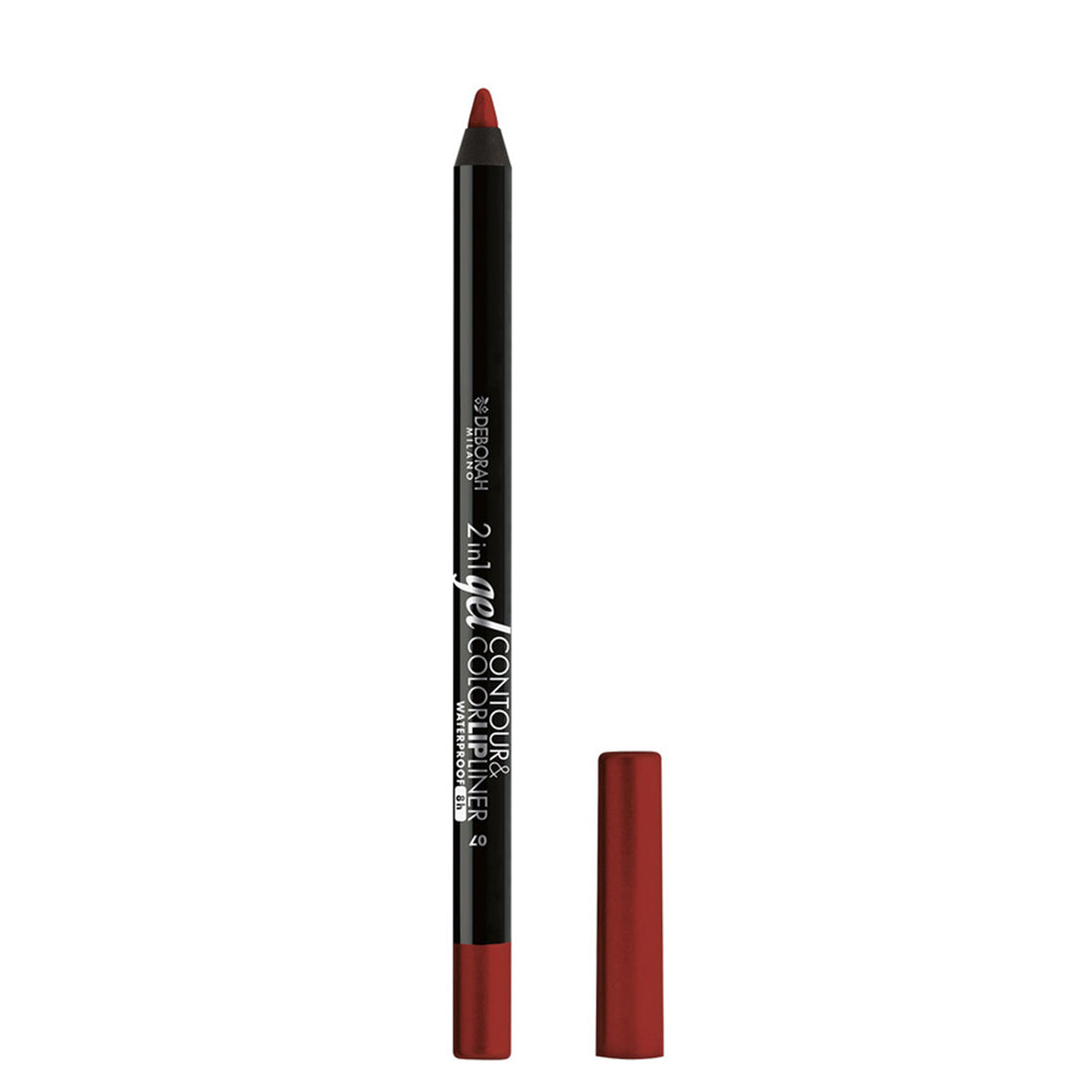 2in1 Contour&Color Lip Liner Waterproof Matita Labbra Effetto Gel 07 True Red_DEB009630_Deborah