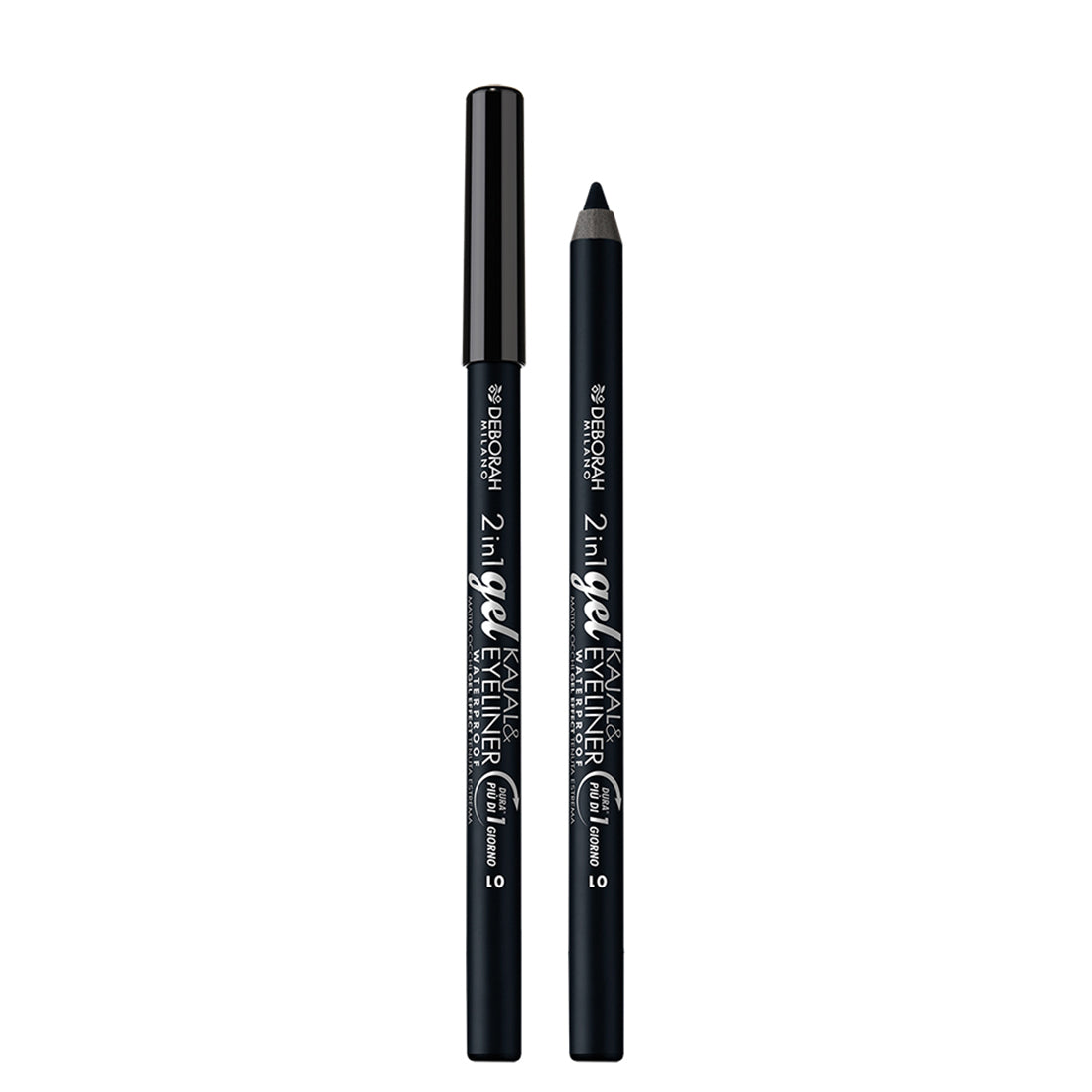 2in1 Gel Kajal & Eyeliner Waterproof Matita Eyeliner Occhi 01 Black_DEB004523_Deborah