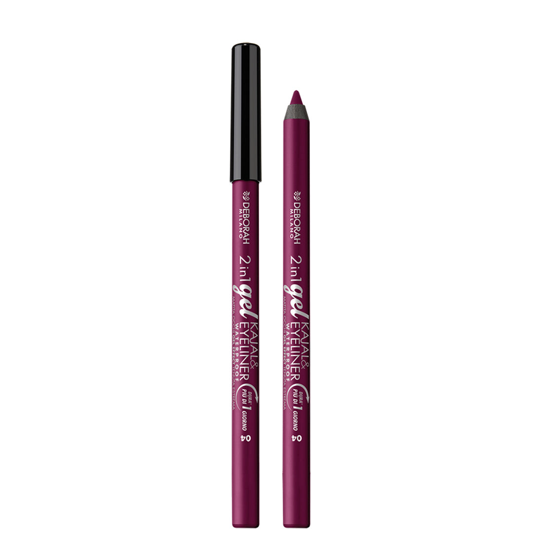 2in1 Gel Kajal & Eyeliner Waterproof Matita Eyeliner Occhi  4 Aubergine_DEB004823_Deborah