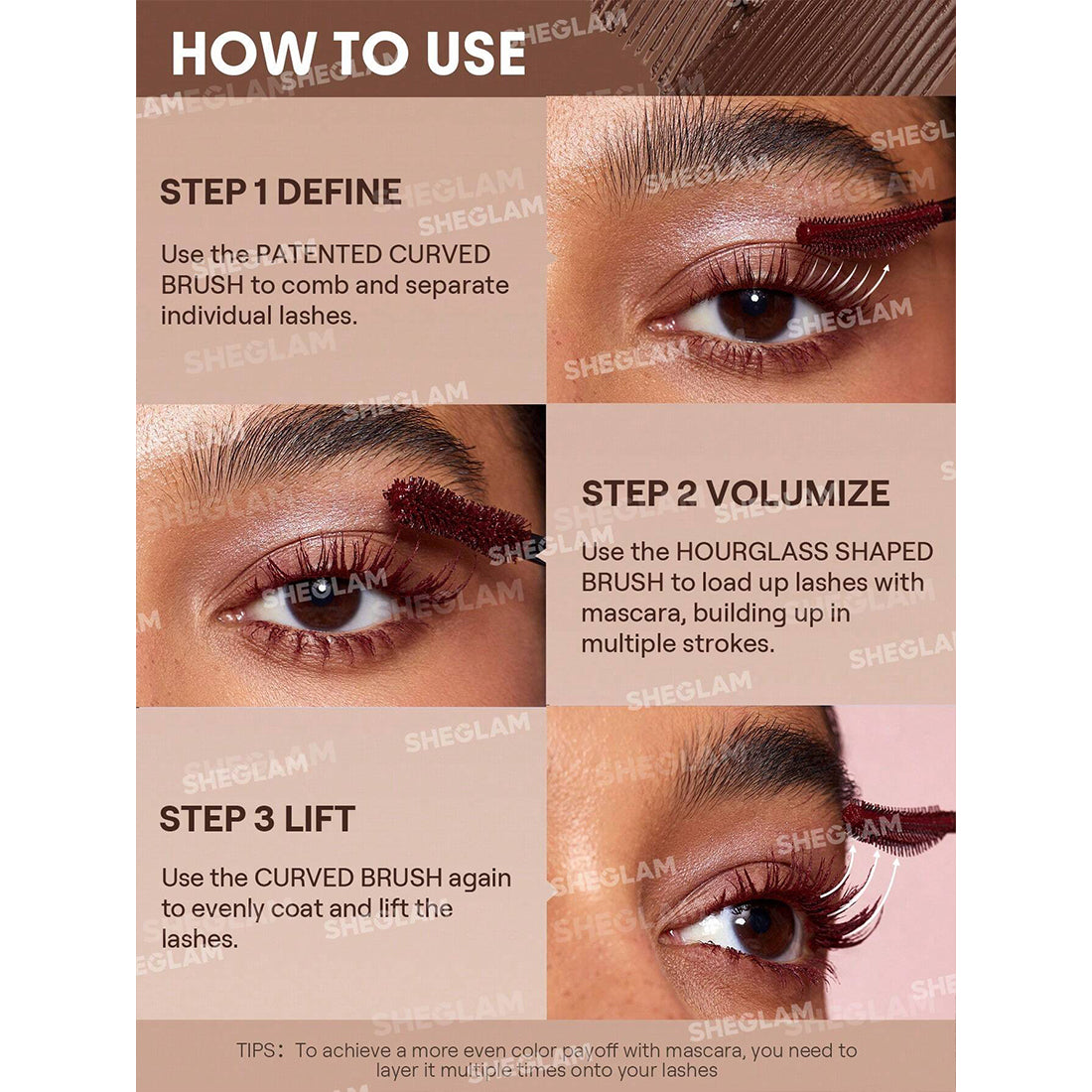 All in One Volume & Length Mascara Waterproof Macchiato_SHE052_SHEGLAM-6