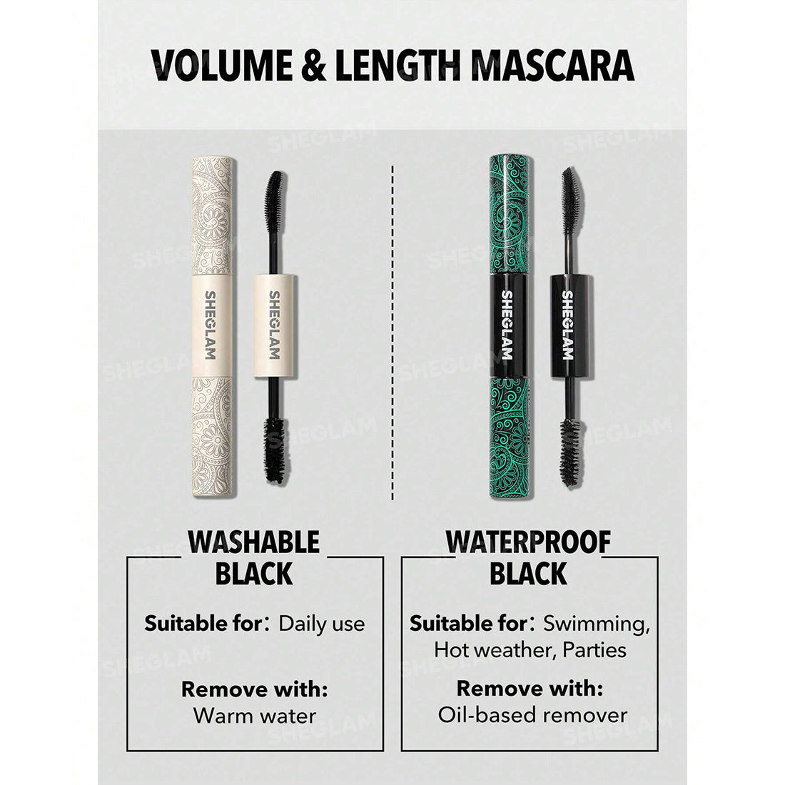 All in Volume & Length Mascara Washable Black_SHE050_SHEGLAM-4