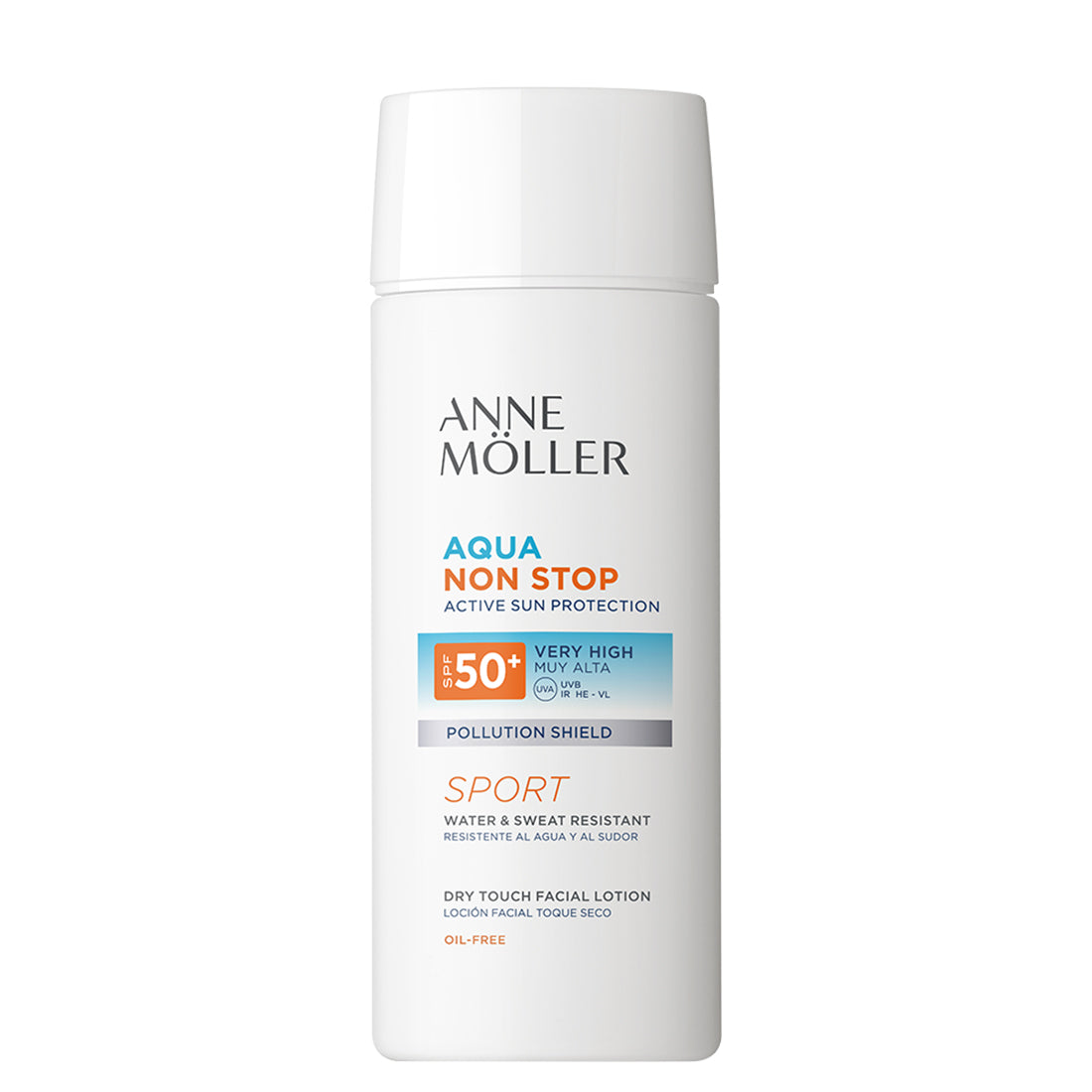 Aqua Non Stop Active Sun Protection Crema Solare Protettiva Viso SPF 50+ 75 ML_ANN6M025_ANNE MOLLER