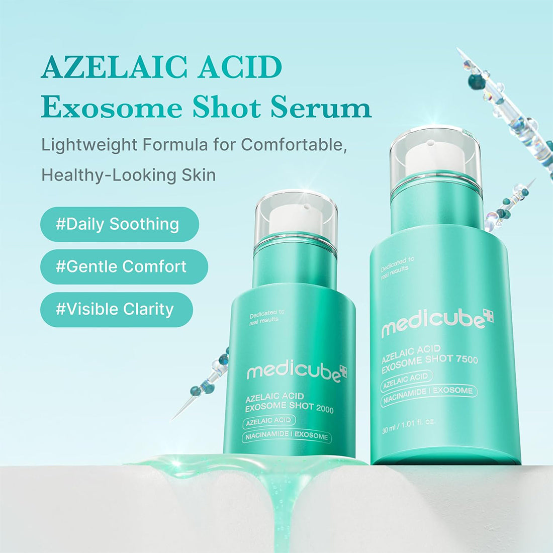 Azelaic Acid Exosome Shot Serum 2000 Siero Viso Anti-Imperfezioni con Acido Azelaico, Niacinamide ed Esosomi_MED43002R00_MEDICUBE-2