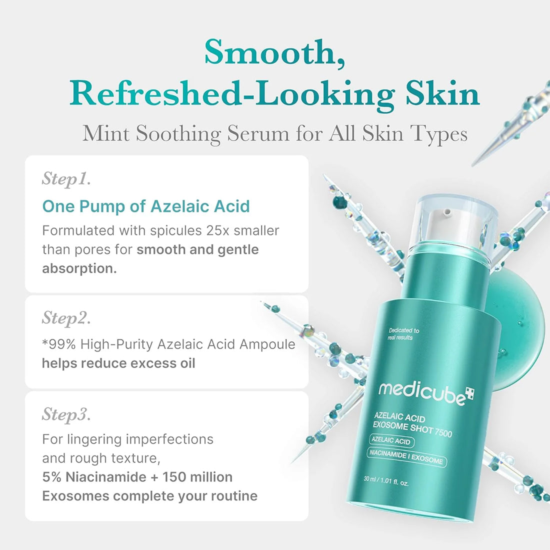 Azelaic Acid Exosome Shot Serum 7500 Siero Intensivo Anti-Imperfezioni con Esosomi e Acido Azelaico_MED43003R00_MEDICUBE-3