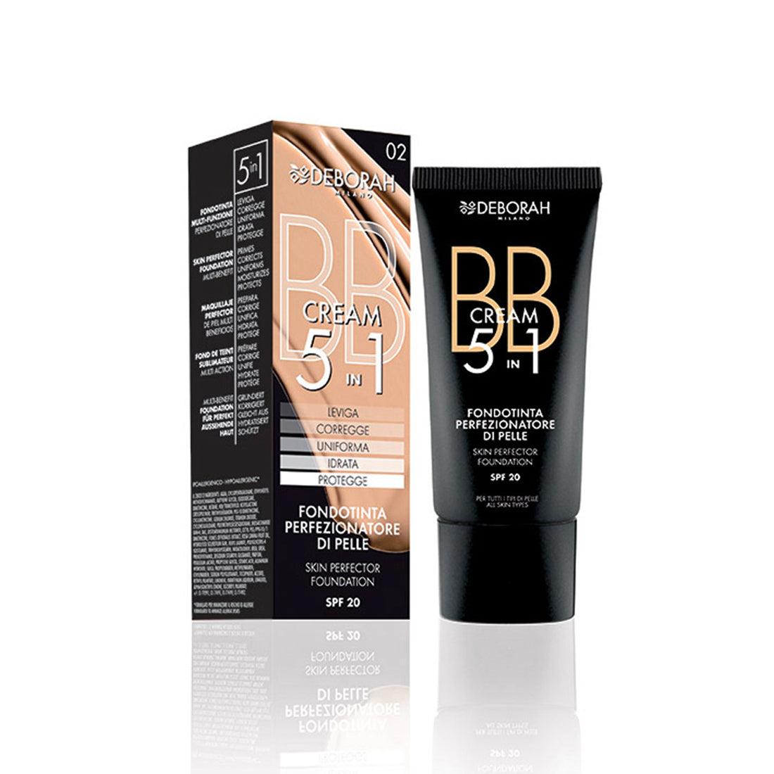 BB Cream 5in1 Fondotinta Perfezionatore di Pelle 01 Nude_DEB004023_Deborah-2