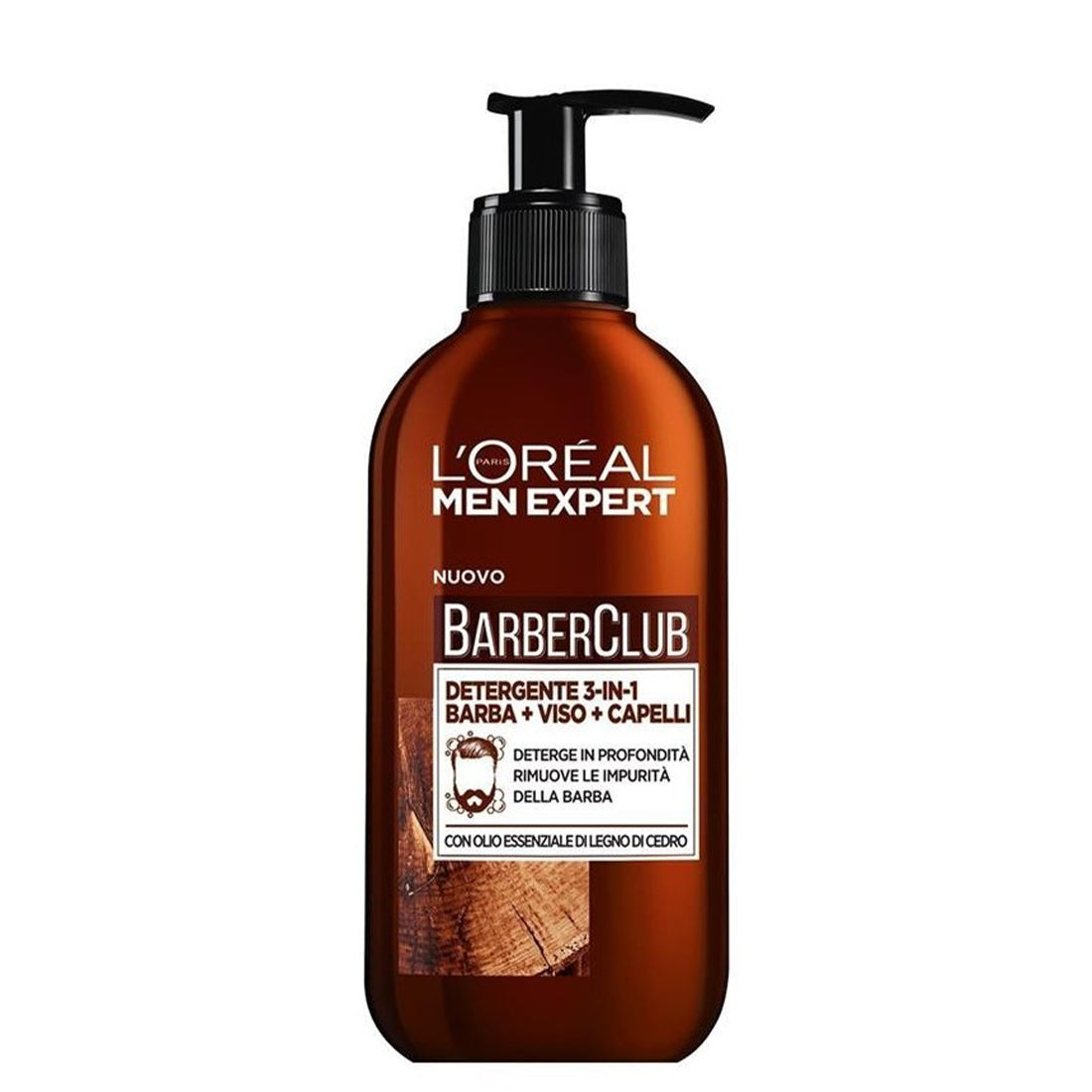 Barber Club Detergente 3in1 Barba+Viso+Capelli 200 ML_PLE26154_L'Oreal