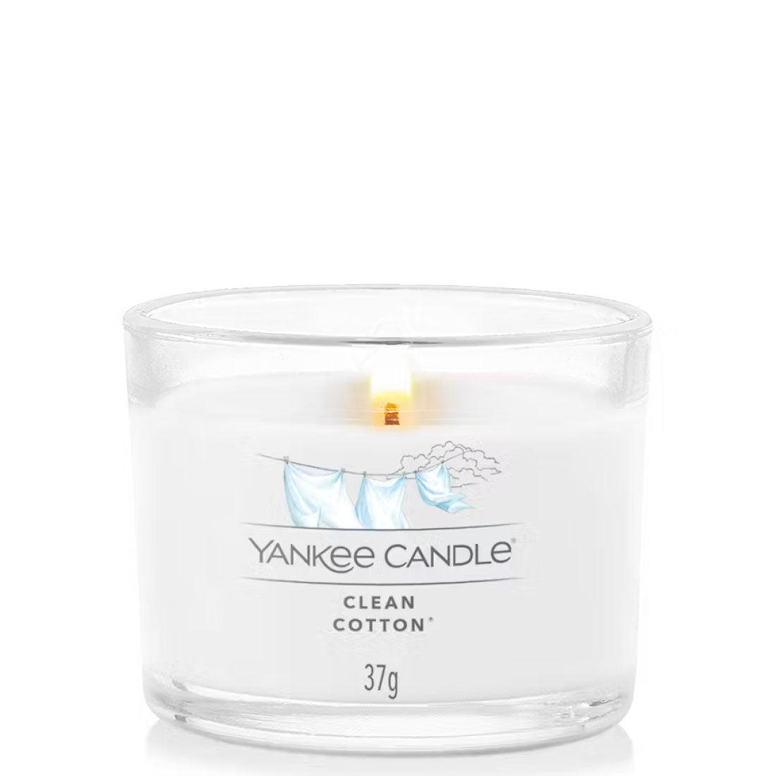 Candela Clean Cotton Piccola 37 gr_YAN1701437E_YANKEE CANDLE