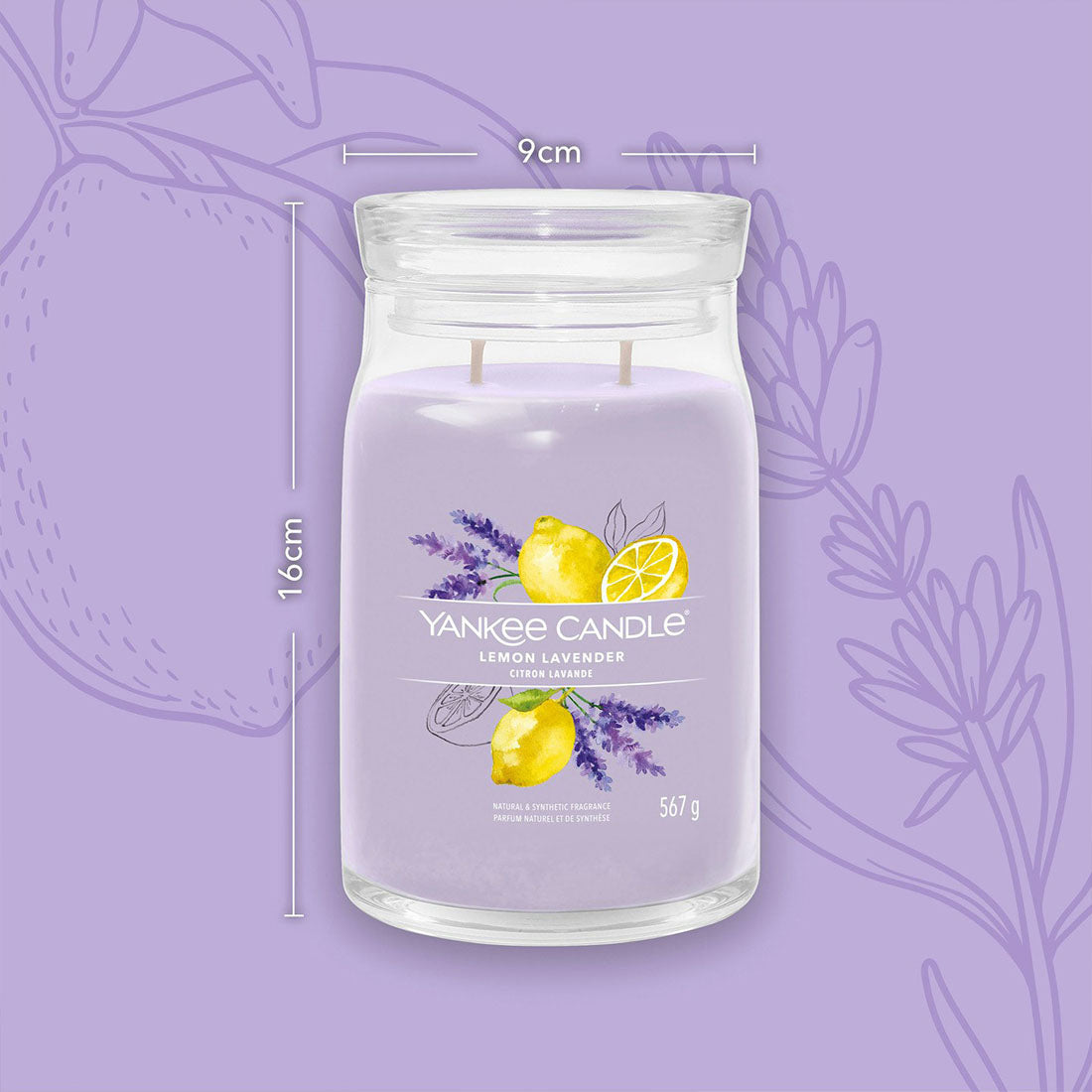 Candela Lemon Lavender Grande Signature 567 gr_YAN1629970E_YANKEE CANDLE-5