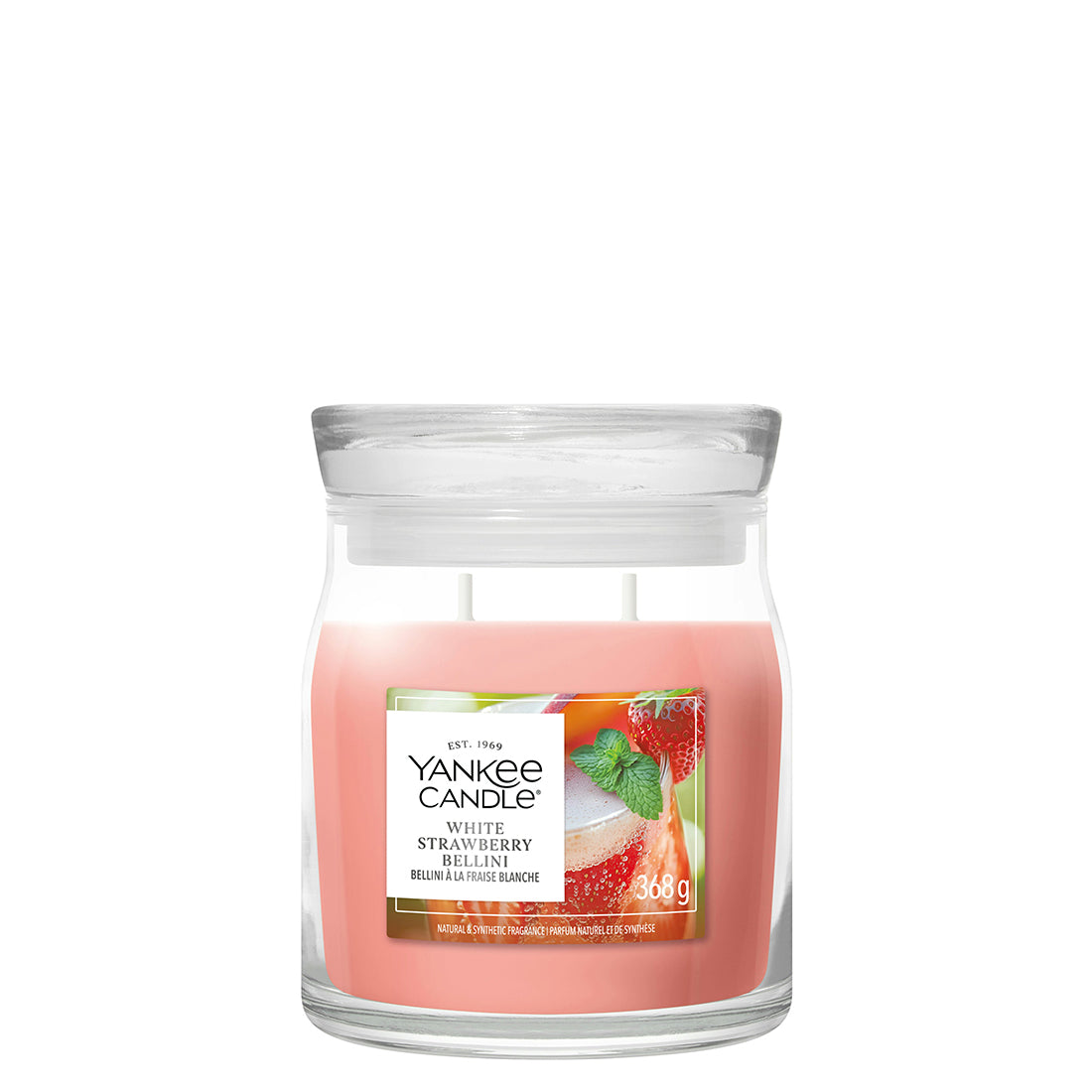Candela White Strawberry Bellini_YAN2671937E_YANKEE CANDLE