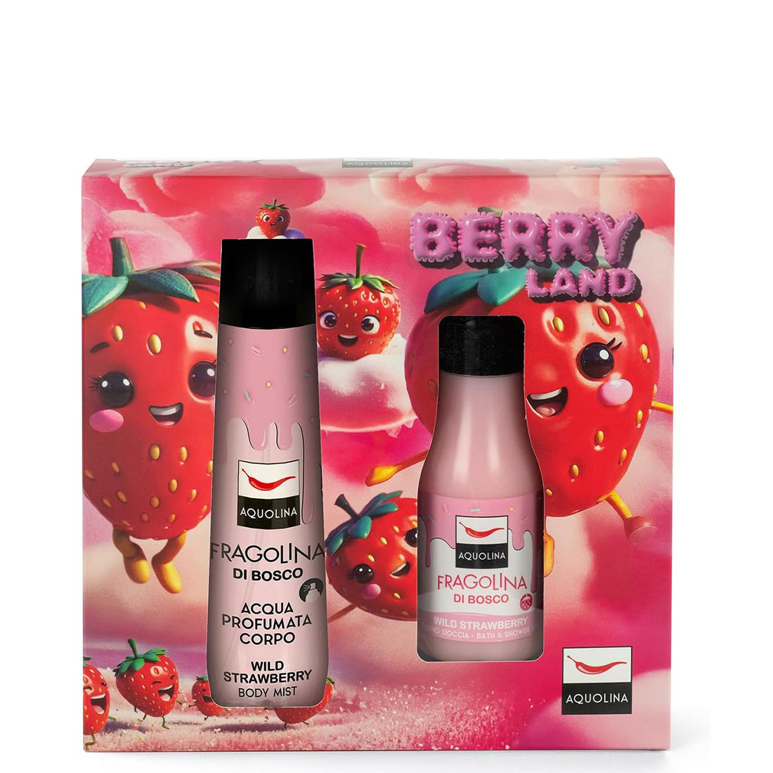 Cofanetto Berry Land Acqua Corpo +  Bagno Doccia Fragolina di Bosco_AQU9992502657_Aquolina