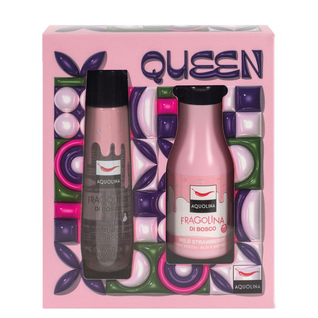 Cofanetto Queen Acqua Profumata + Bagno Doccia Fragolina Di Bosco_AQU9991532589_Aquolina