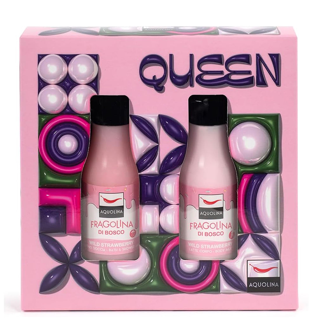 Cofanetto Queen Bagno Doccia + Latte Corpo Fragolina Di Bosco_AQU9991482584_Aquolina