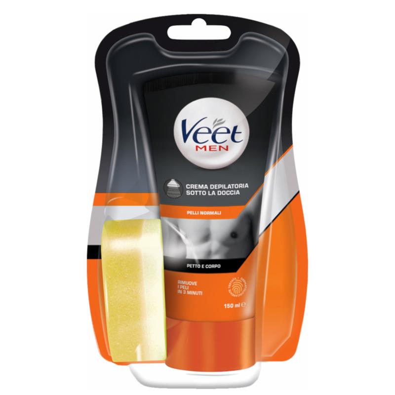 Crema Depilatoria Sotto la Doccia Uomo Petto E Corpo 150 ML_VEE49645_Veet