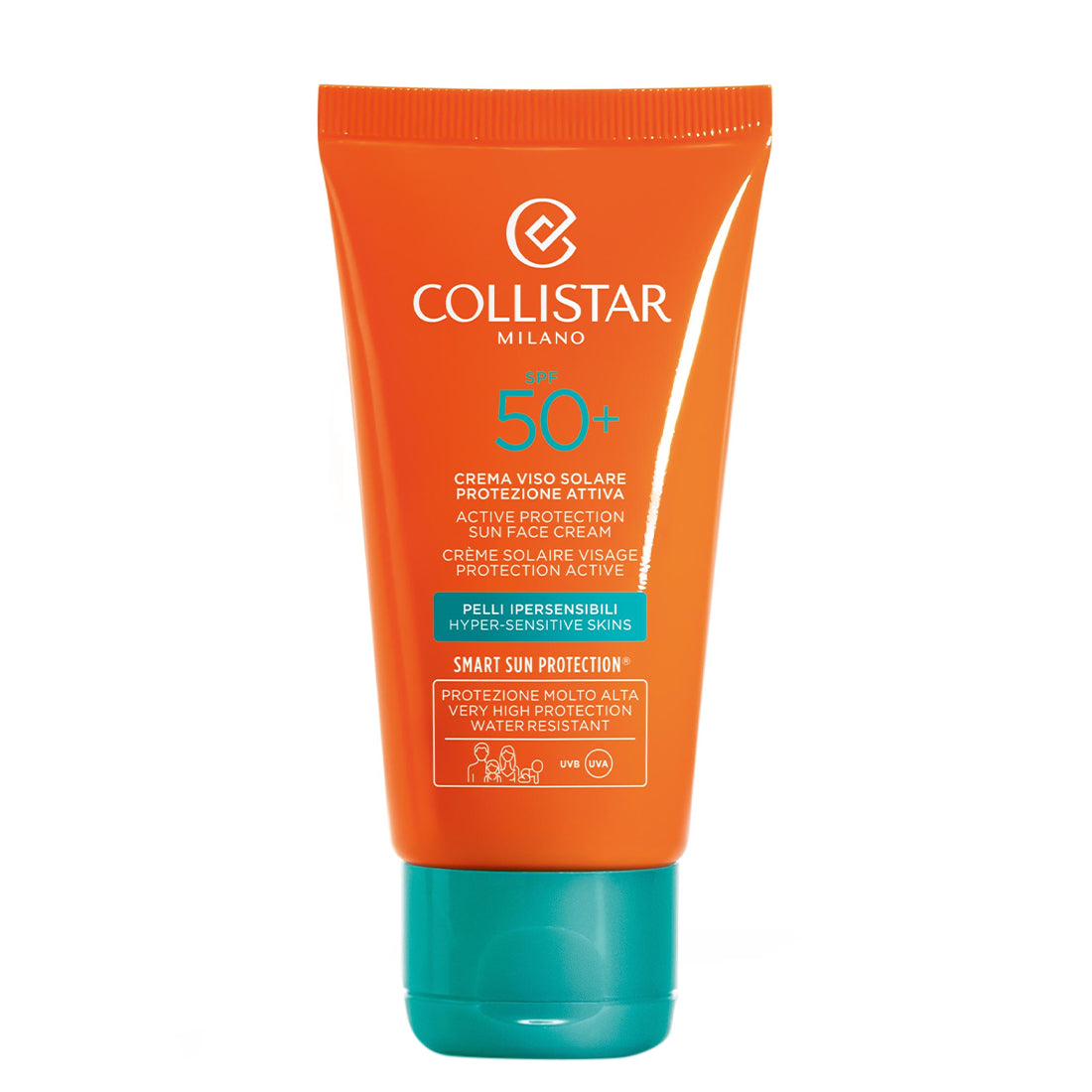 Crema Solare Viso Protezione Attiva Pelli Sensibili SPF 50+ 50 ML_COL26096_Collistar