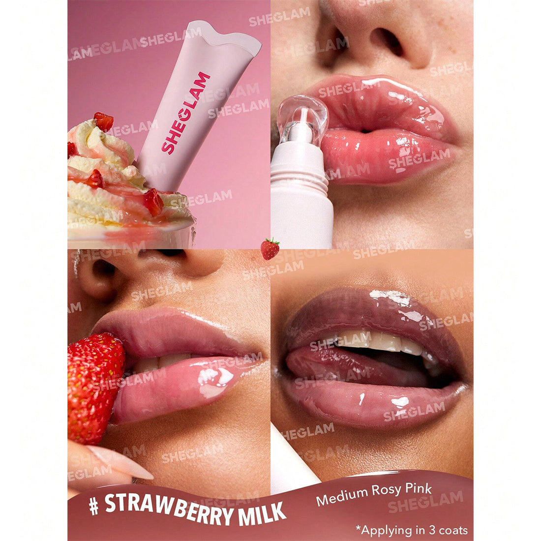 Crystal Glaze Moisturizing Lip Care Strawberry Milk_SHE059_Sheglam-2