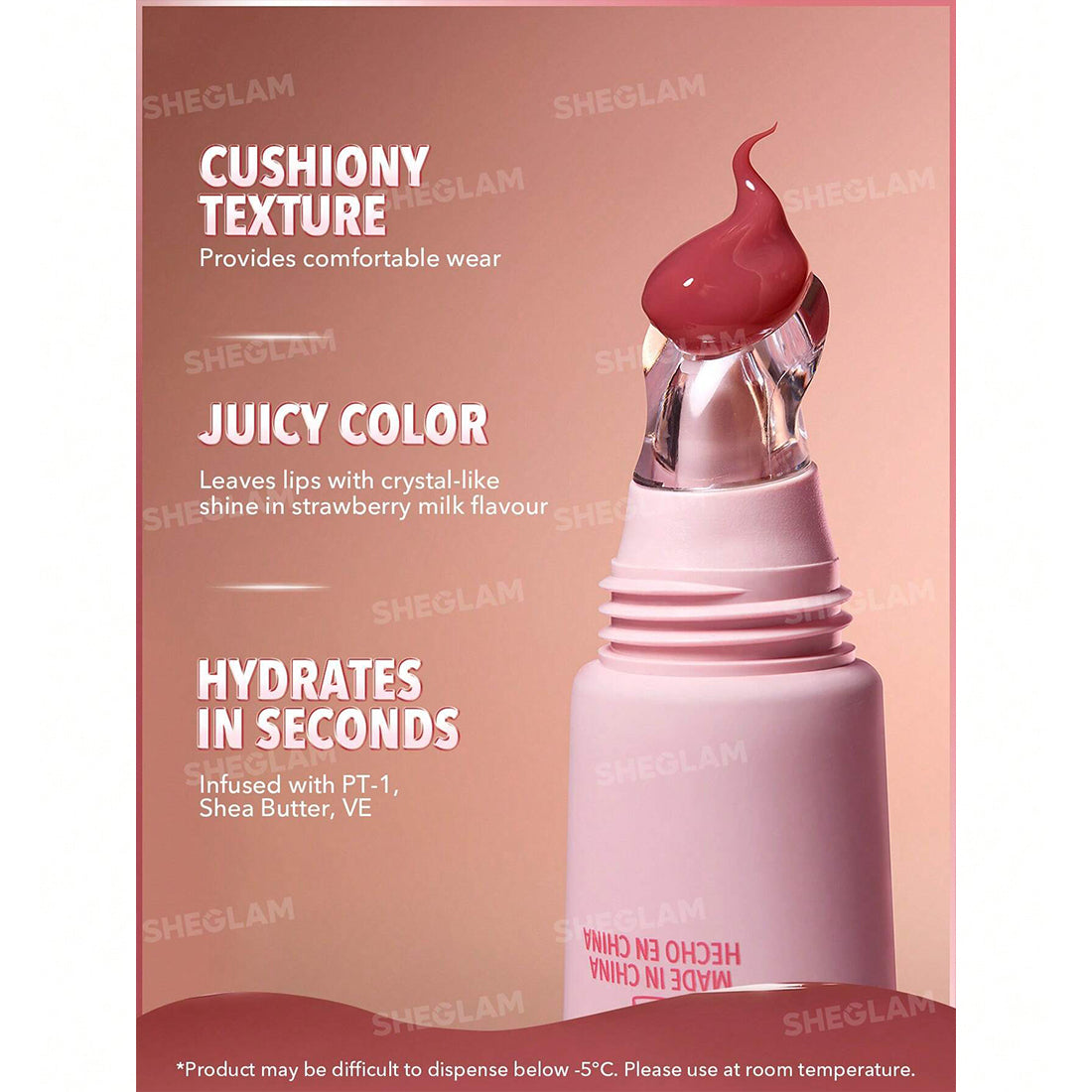 Crystal Glaze Moisturizing Lip Care Strawberry Milk_SHE059_Sheglam-6