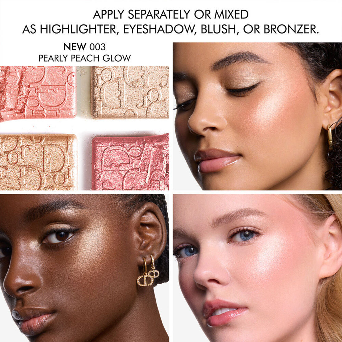 Dior Backstage Glow Maximizer Palette Palette illuminante e blush multi-uso 003 Pearly Peach Glow_CDCE000000581_Dior-5
