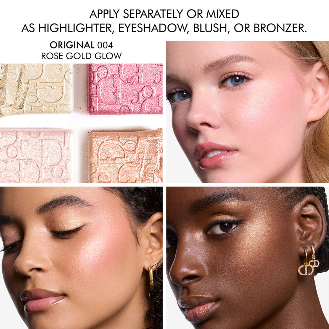 Dior Backstage Glow Maximizer Palette Palette illuminante e blush multi-uso 004 Rose Gold Glow_CDCE000000582_Dior-4