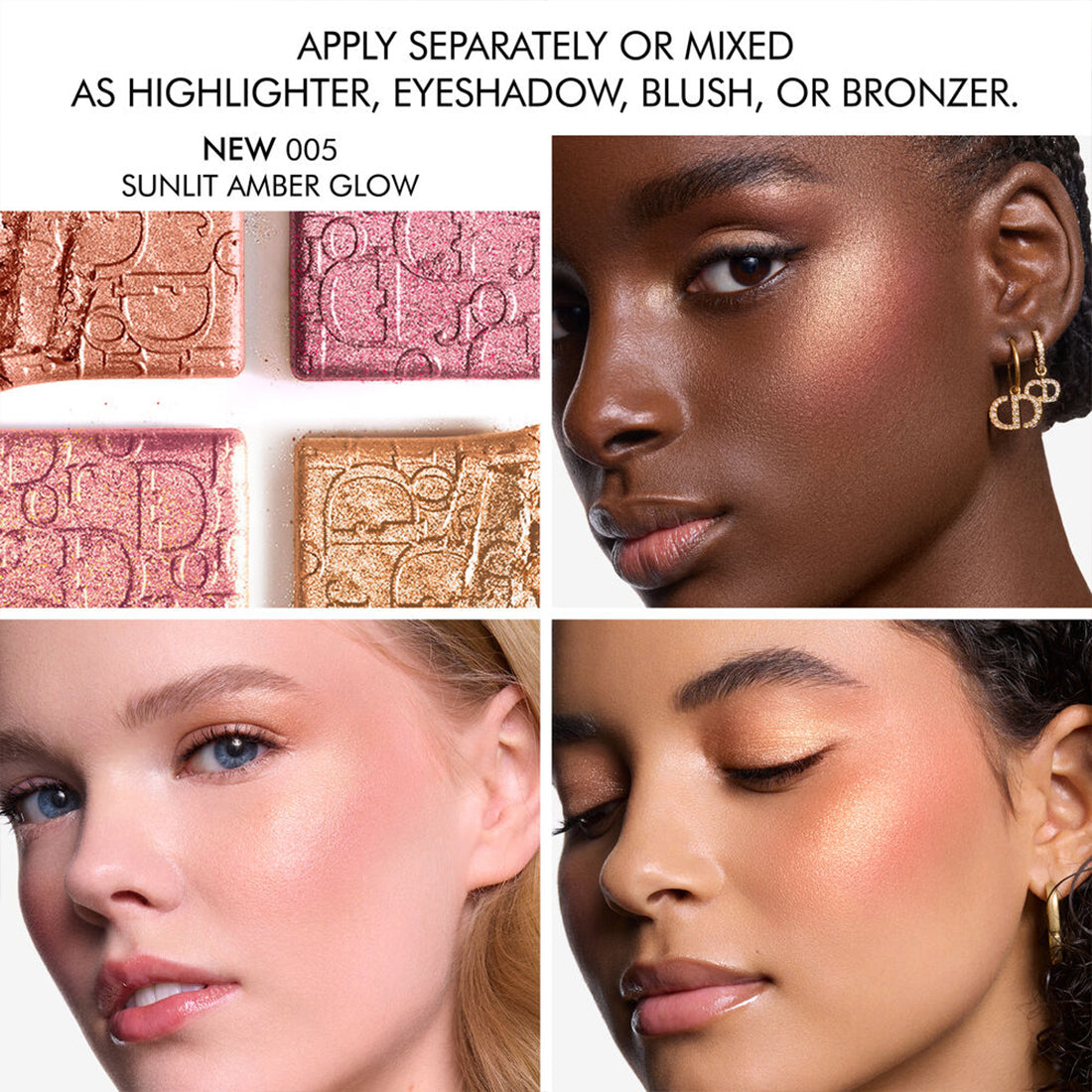 Dior Backstage Glow Maximizer Palette Palette illuminante e blush multi-uso 005 Sunlit Amber Glow_CDCE000000583_Dior-4