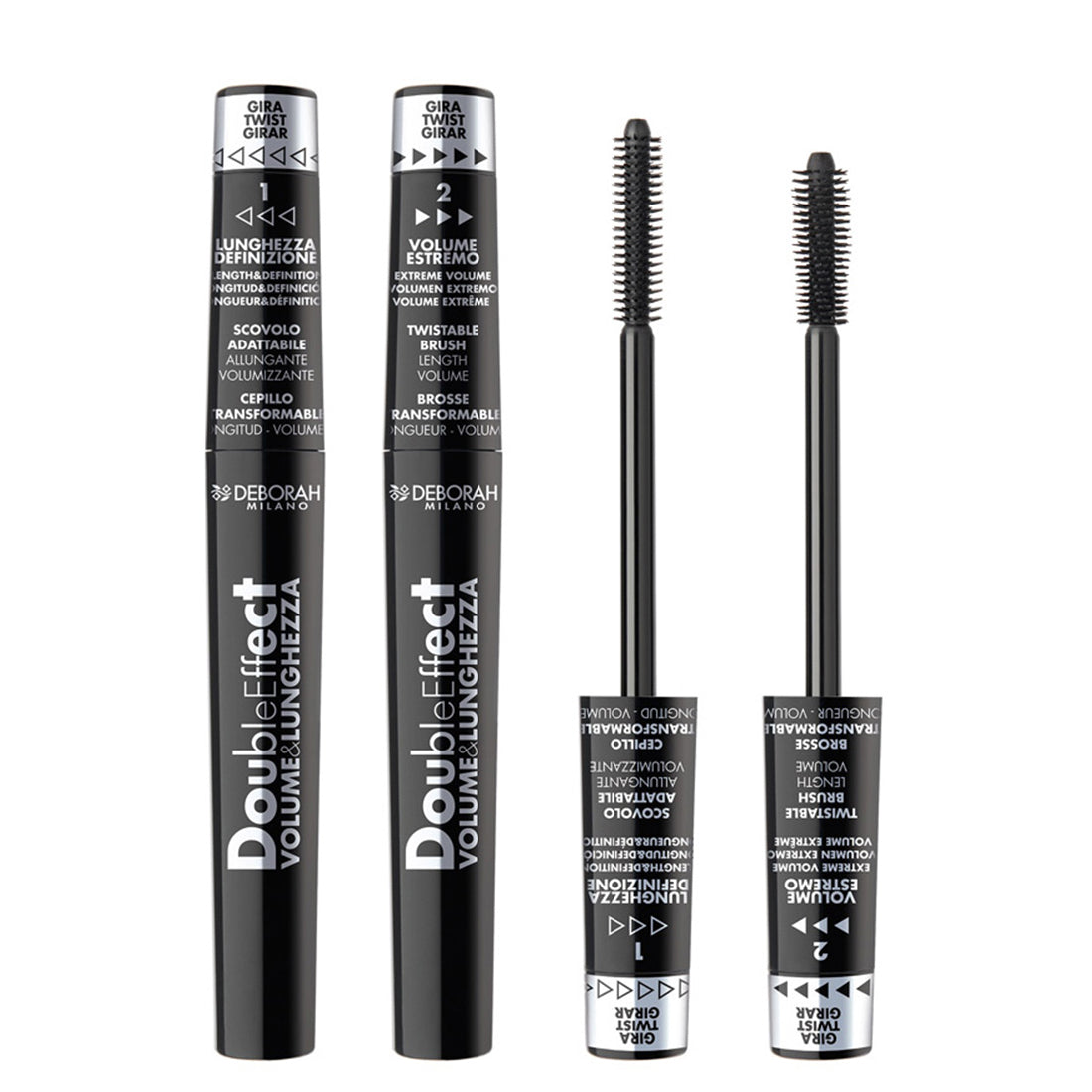 Double Effect Volume e Lucentezza Mascara_DEB007002_Deborah