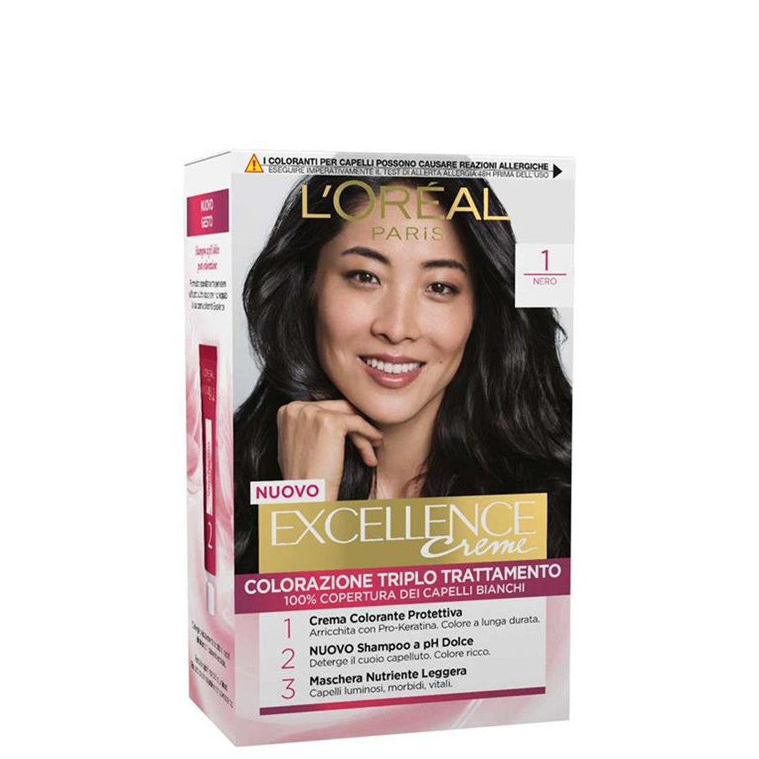 Excellence Creme Colorazione Triplo Trattamento 1 Nero_EXC81207_L'Oreal