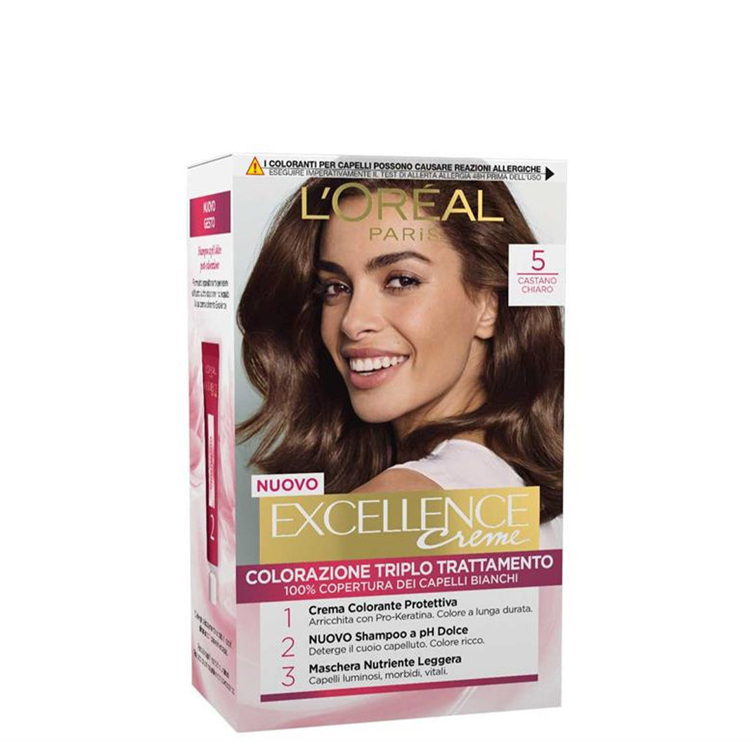Excellence Creme Colorazione Triplo Trattamento 5 Castano Chiaro_EXC80535_L'Oreal
