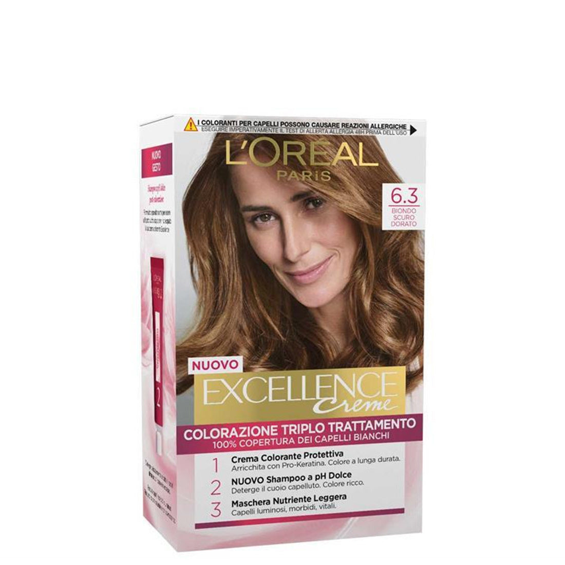 Excellence Creme Colorazione Triplo Trattamento 6.3 Biondo Scuro Dorato_EXC7027_L'Oreal