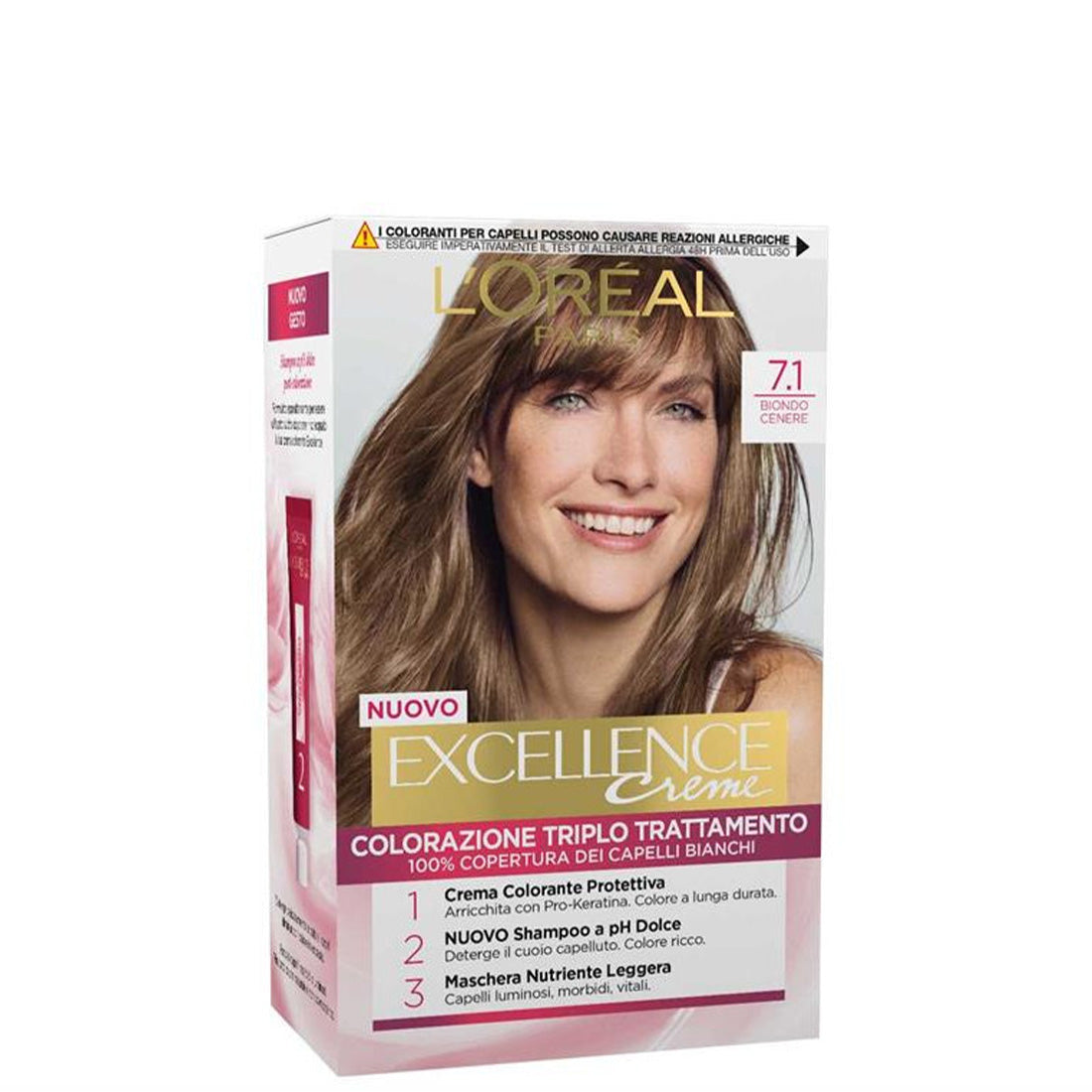 Excellence Creme Colorazione Triplo Trattamento 7.1 Biondo Cenere_EXC82156_L'Oreal