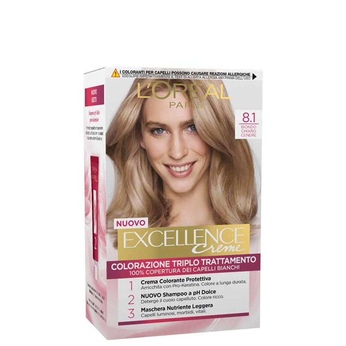 Excellence Creme Colorazione Triplo Trattamento 8.1 Biondo Chiaro Cenere_EXC80542_L'Oreal