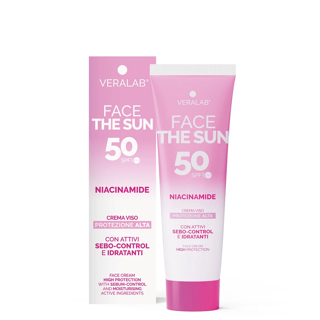 Face The Sun Crema Viso Protezione Alta Con Attivi Sebo-Control e Idratanti  SPF 50  50 ml_VRLSOVA02251_VERALAB