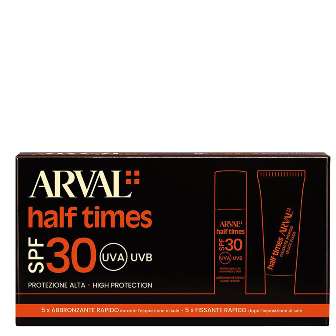 Half Times Abbronzante Rapido 10 ml e fissante rapido 5+5 SPF 30_ARV11219_Arval