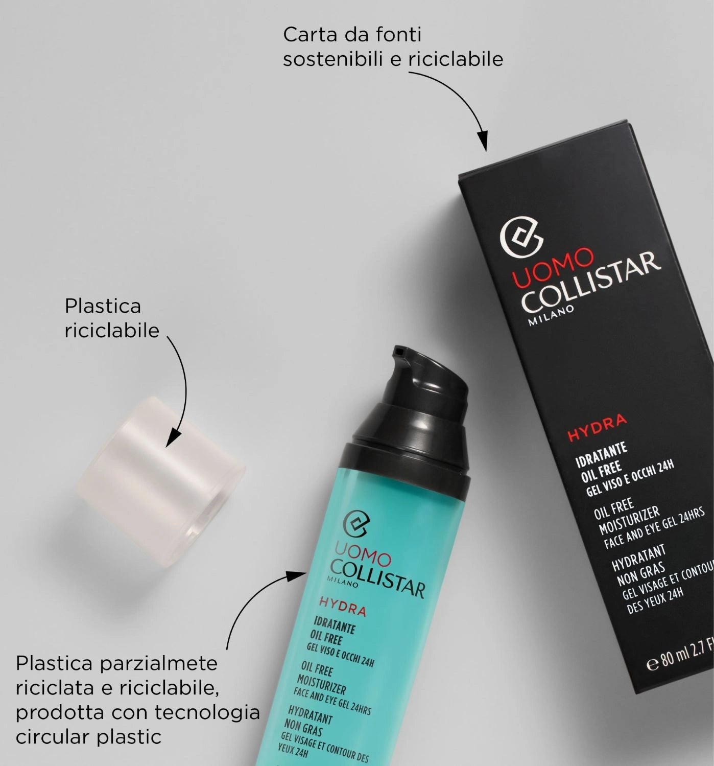 Hydra Idratante Oil free Gel Viso e Occhi 80 ML_COL28526_Collistar-5
