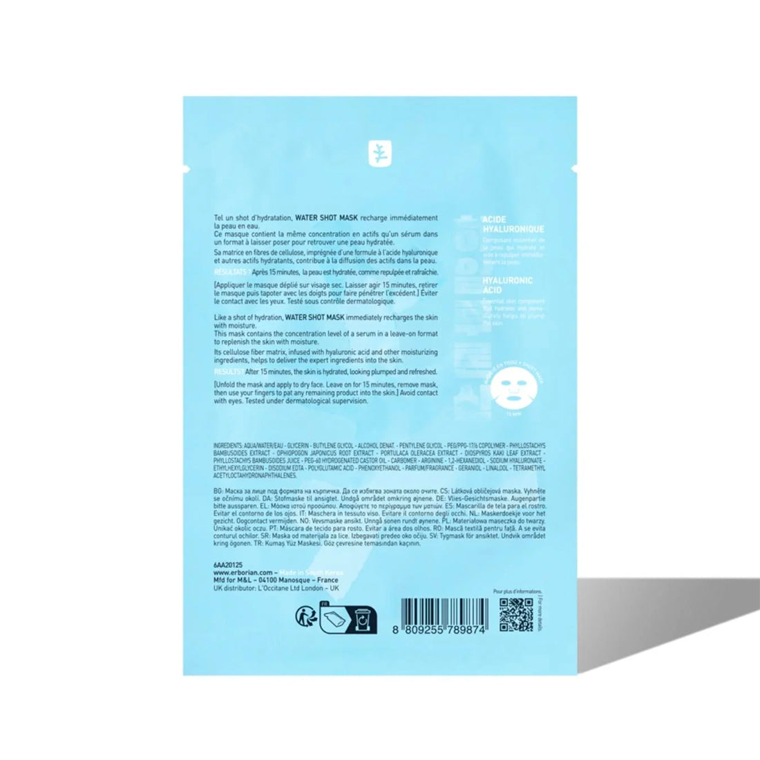 Hydra Shot Mask Maschera viso idratante con Acido Ialuronico_ERB6AA20125_ERBORIAN-2
